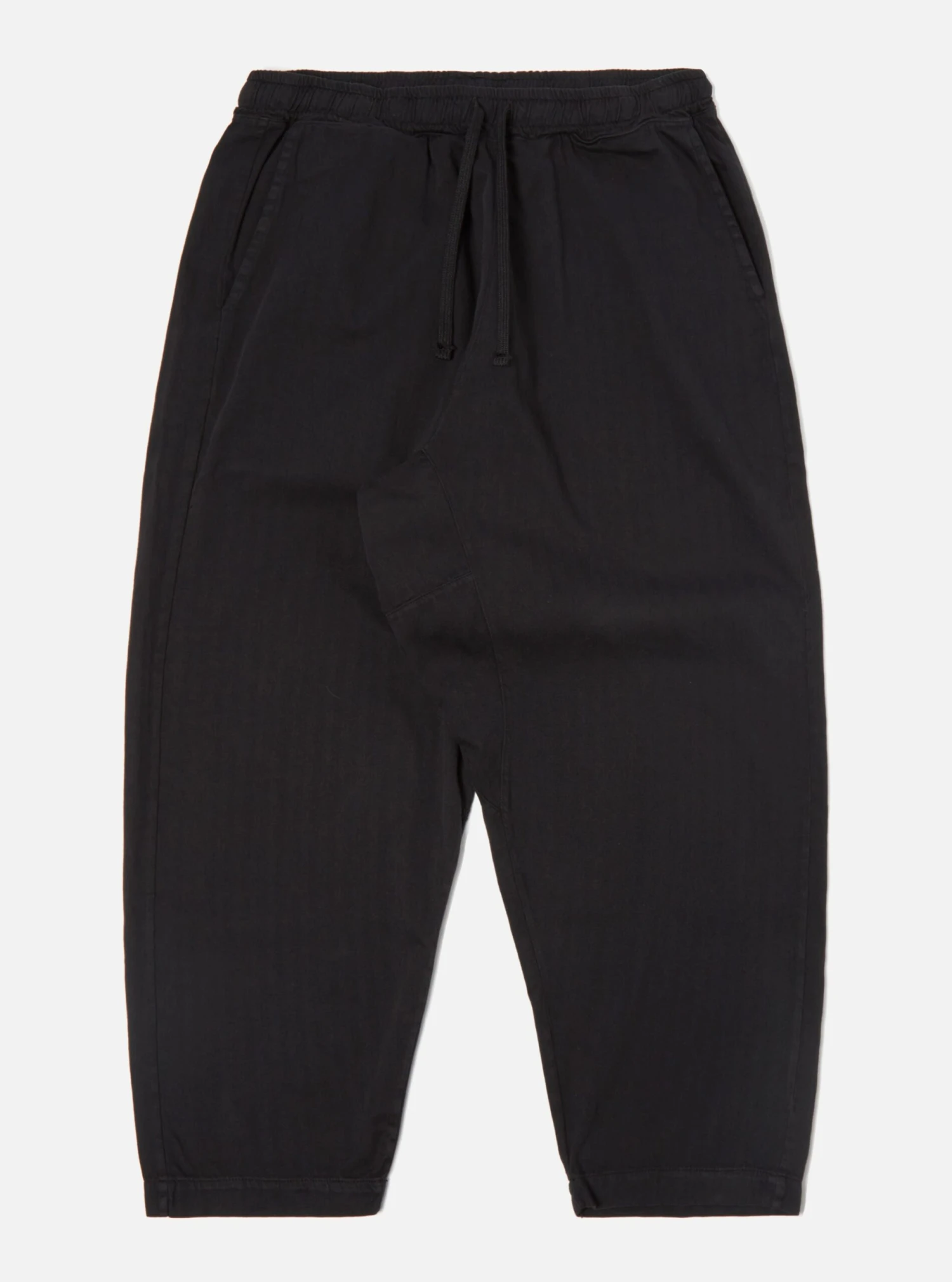 Universal Works Braga Pant II In Black Italian Herringbone Cotton
