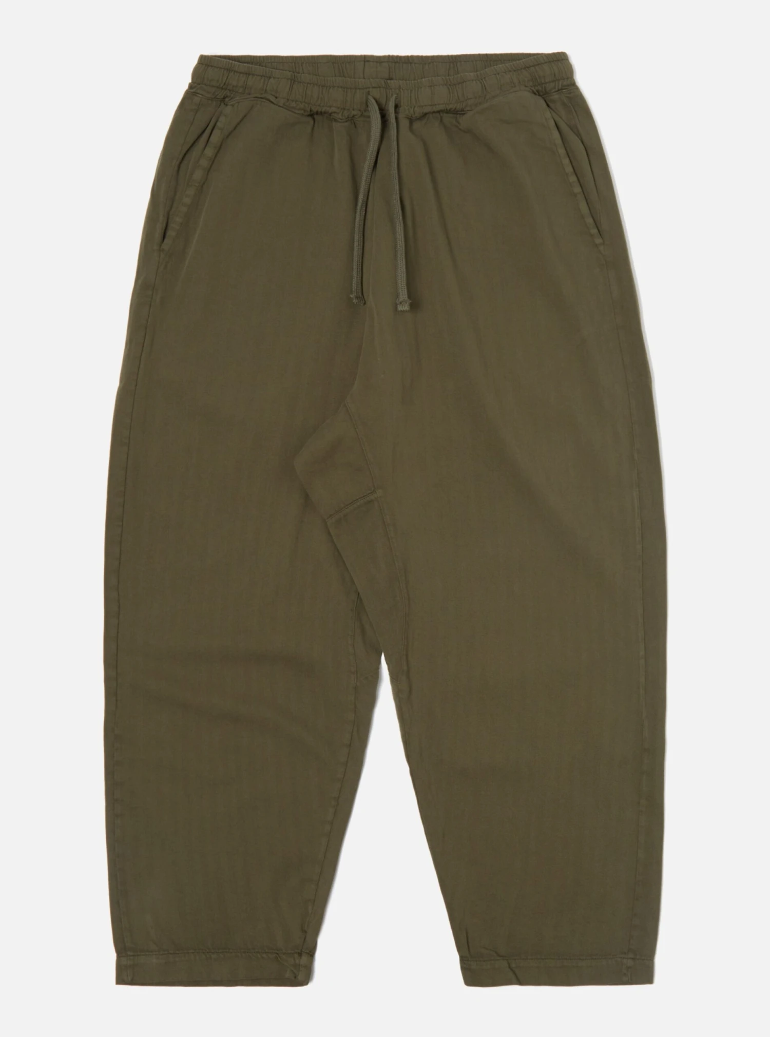 Universal Works Braga Pant II In Olive Italian Herringbone Cotton