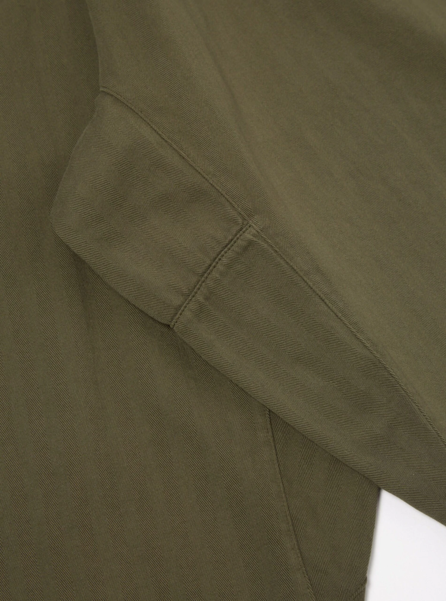 Universal Works Braga Pant II In Olive Italian Herringbone Cotton - Image 5