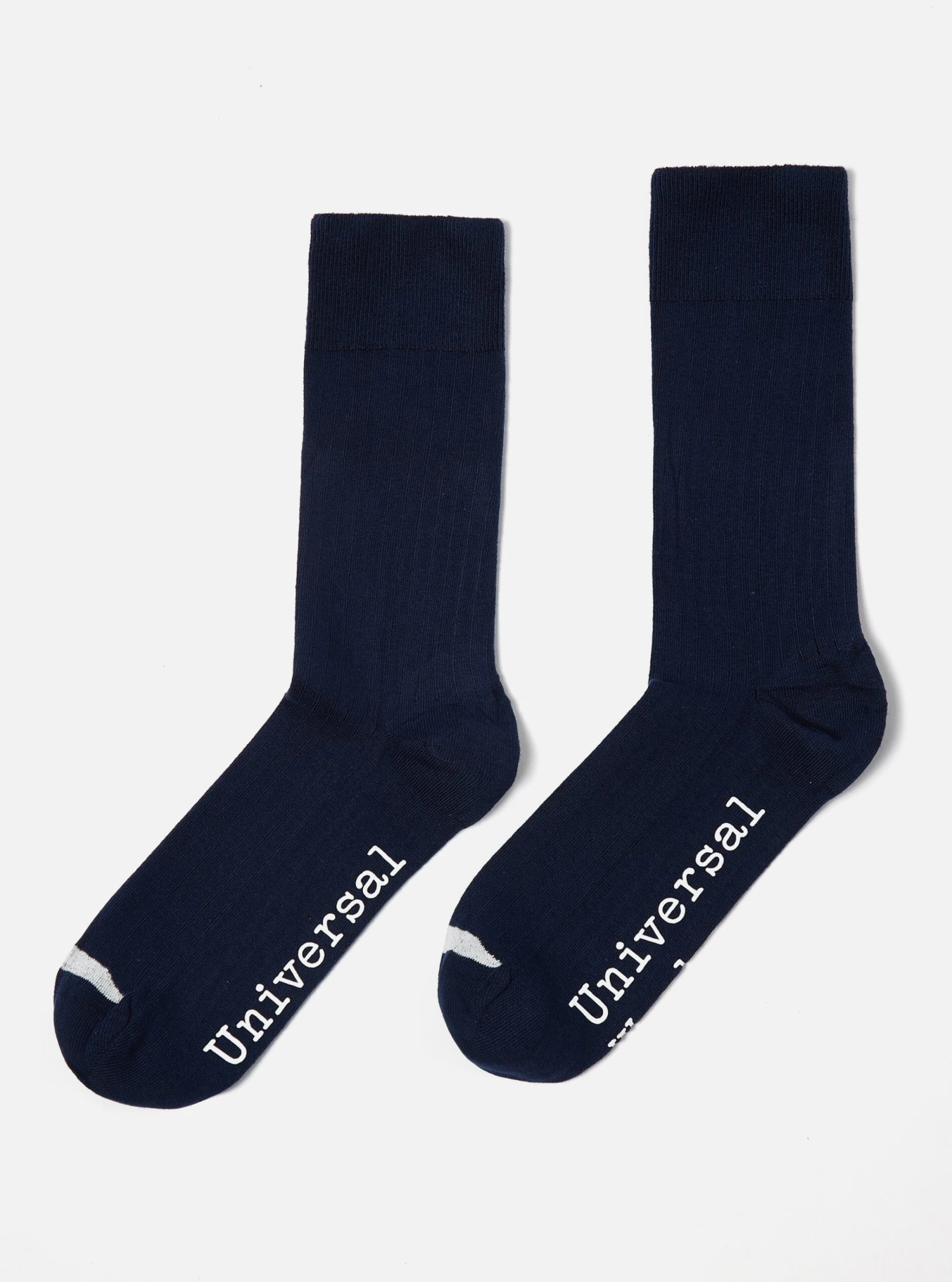 Universal Works 3 Pack Modal Sock In Black/Navy/Cumin Rib Knit - Image 4