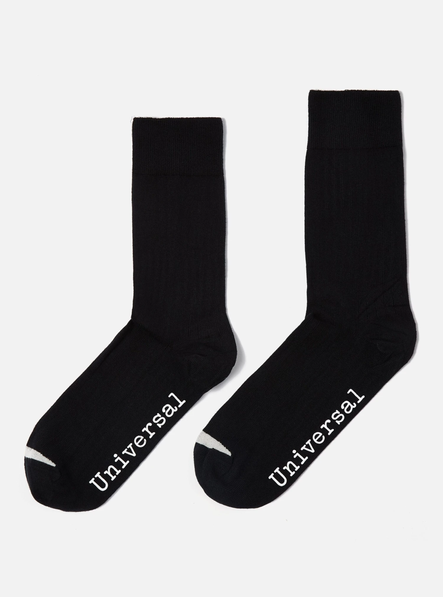 Universal Works 3 Pack Modal Sock In Black/Navy/Cumin Rib Knit - Image 5