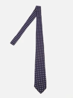 Universal Works Tie In Navy Dot Print